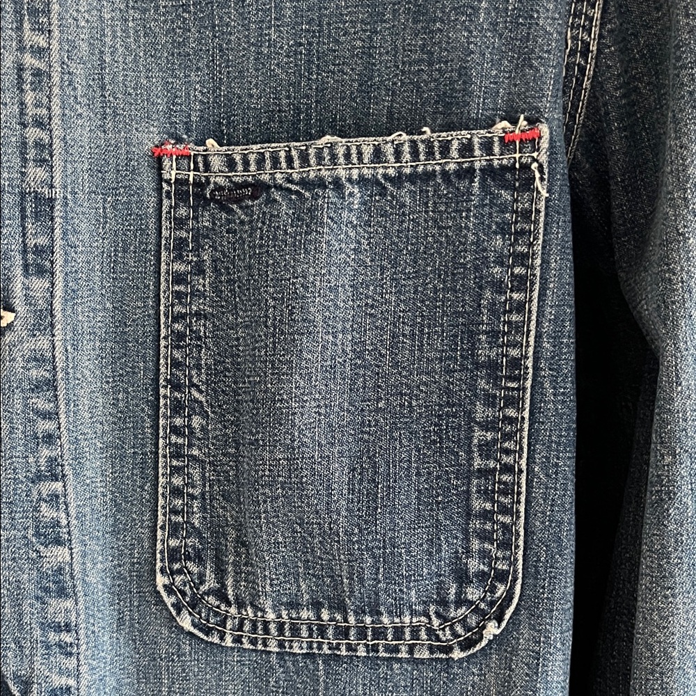 Rare! Vintage 1970s Wrangler Denim Chore Jacket - Picture 7 of 17